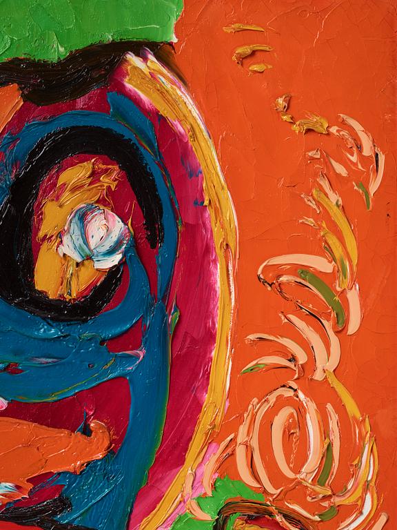 Karel Appel, ”Femme a la pipe”.