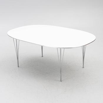 Bruno Mathsson, & Piet Hein, a dining table, 'Superellipse', Fritz Hansen, Denmark, 1996.
