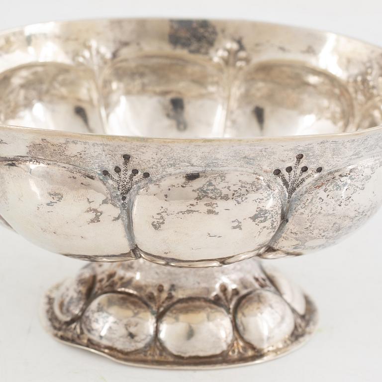 Two silver brandy-bowls, Nothern Europe, 18th century, unidentified maker's mark.