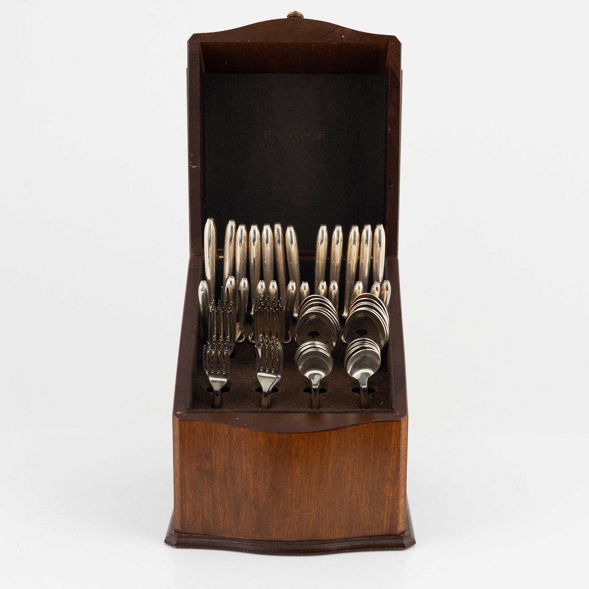 An 72-piece, silver plated culery, Chrisotel, France.