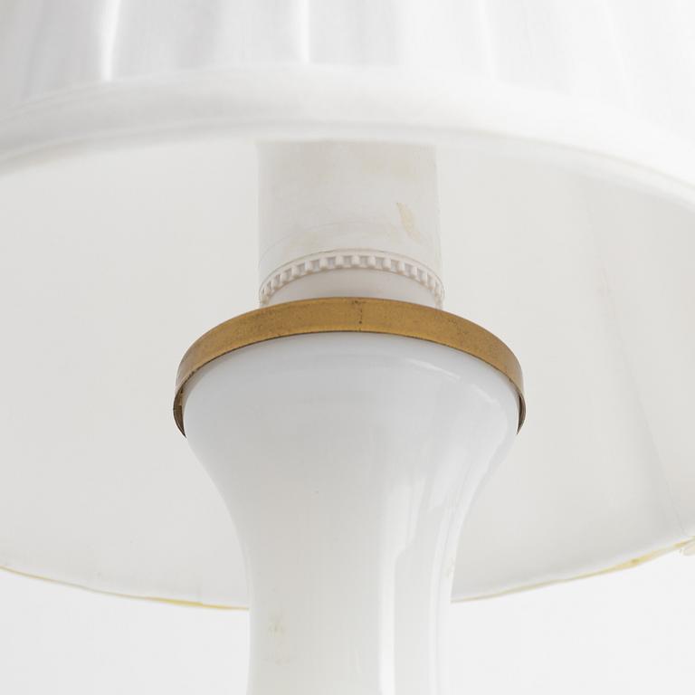 A pair of similar glass table lights from Lindshammars glasbruk, probably designed by Gunnar Ander.