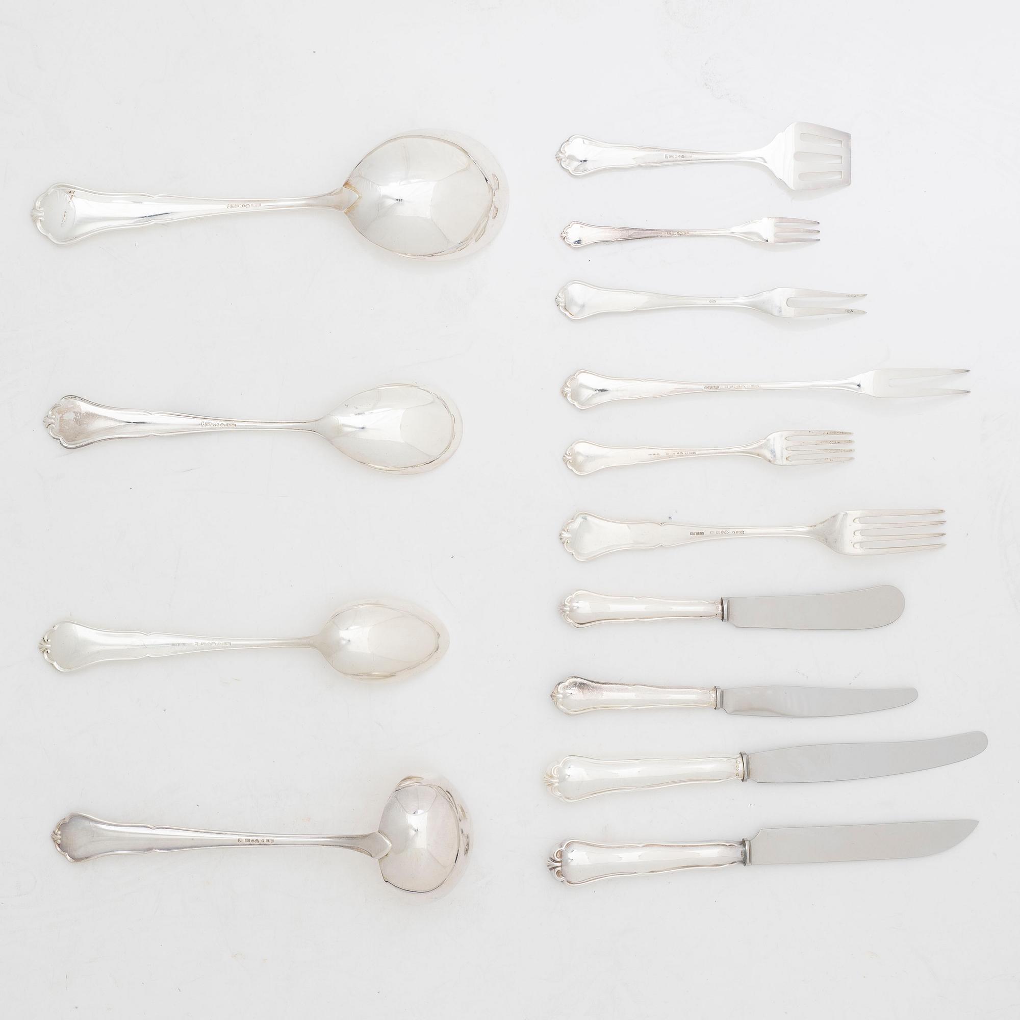 A swedish silver cutlery, 'Viktoria', CG Hallberg, Stockholm.