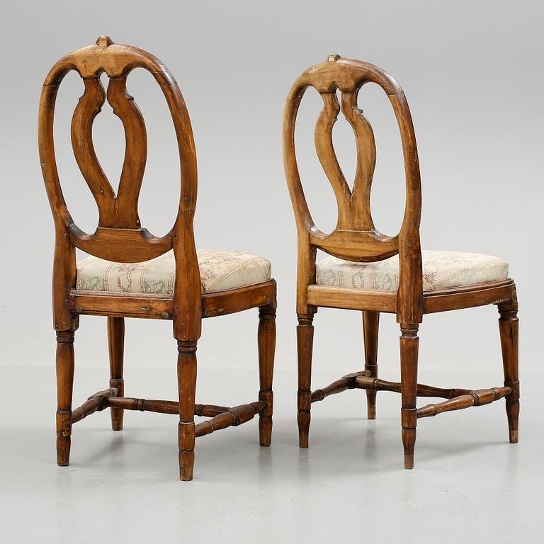 STOLAR, ett par, gustavianska, 1700-talets slut.