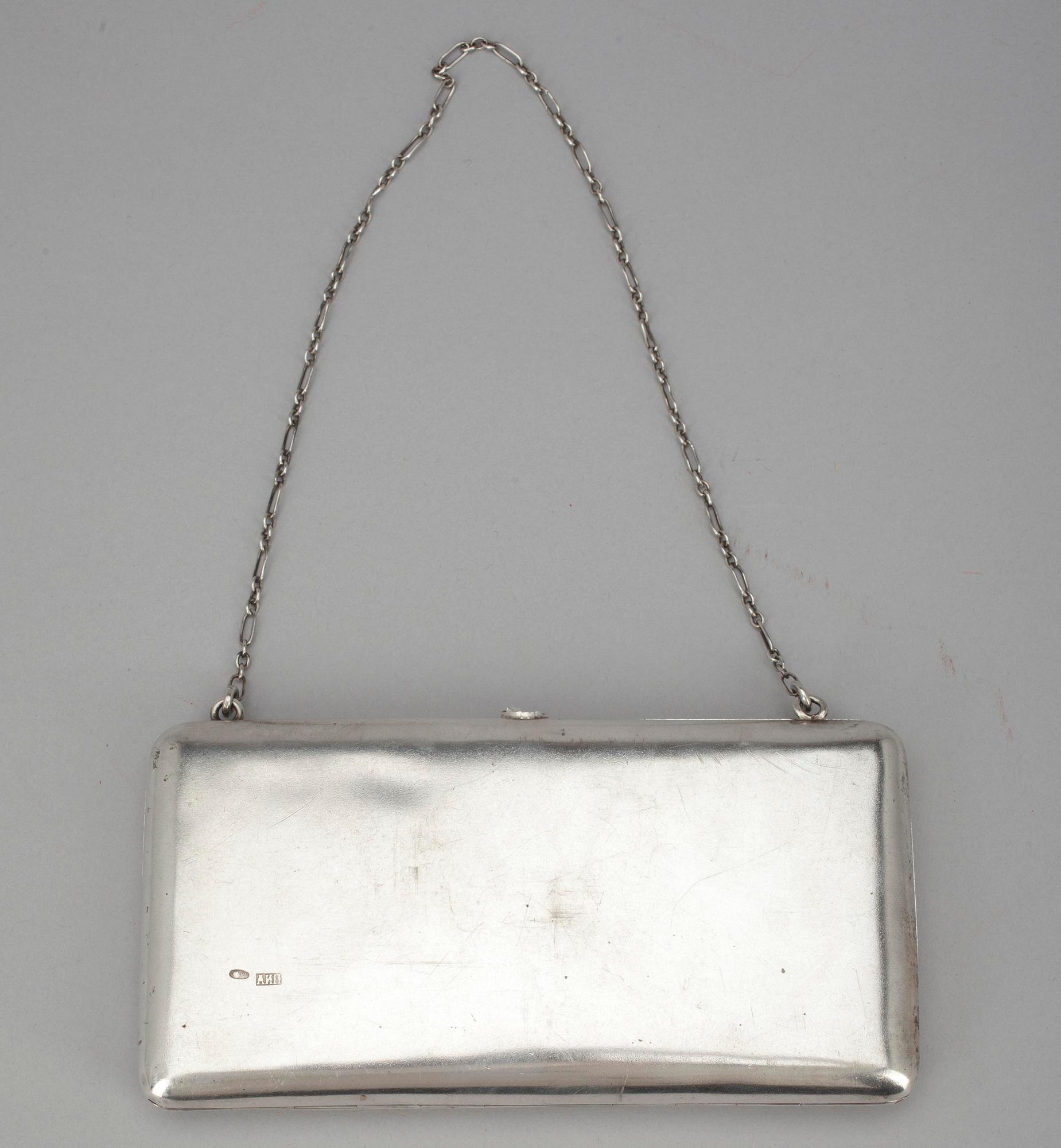 HANDVÄSKA, silver, Alexander Piskarev, Moskva, Ryssland 1908-1913. Vikt 277 g.