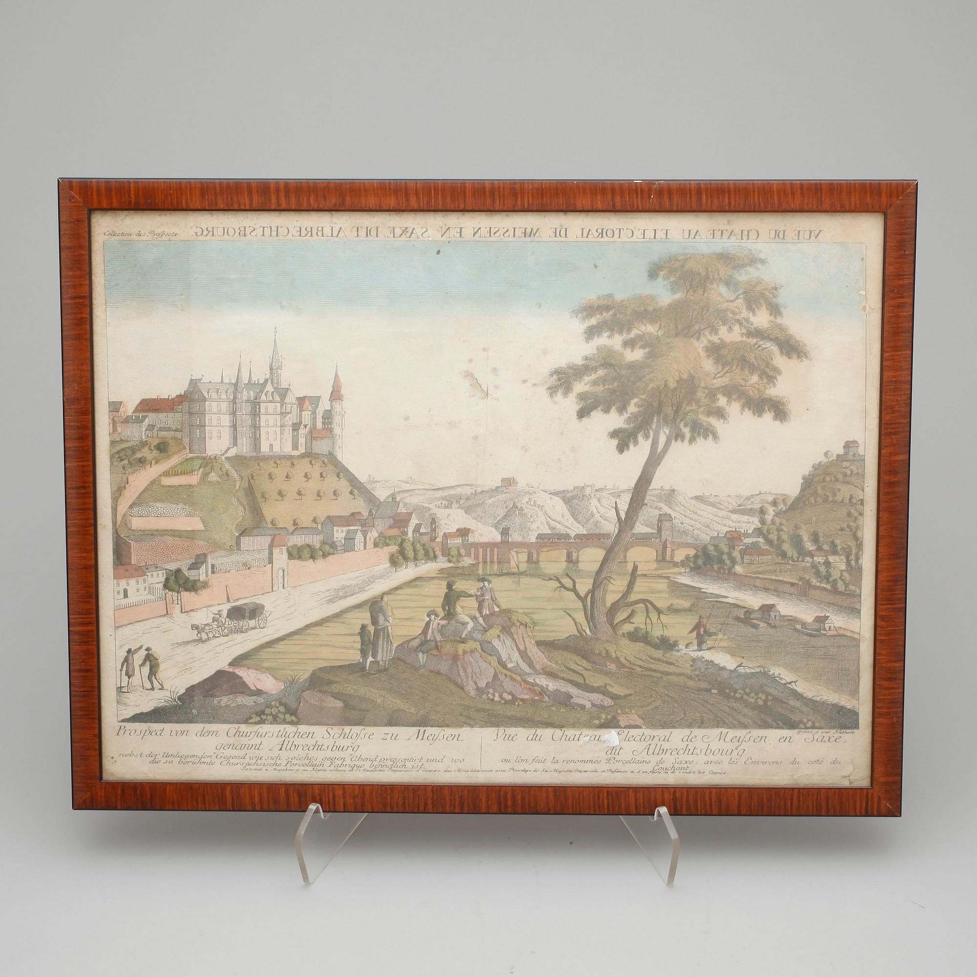 OKÄND KONSTNÄR 1700-TAL, 5 st, kopparstick, kolorerade, ej signerade.