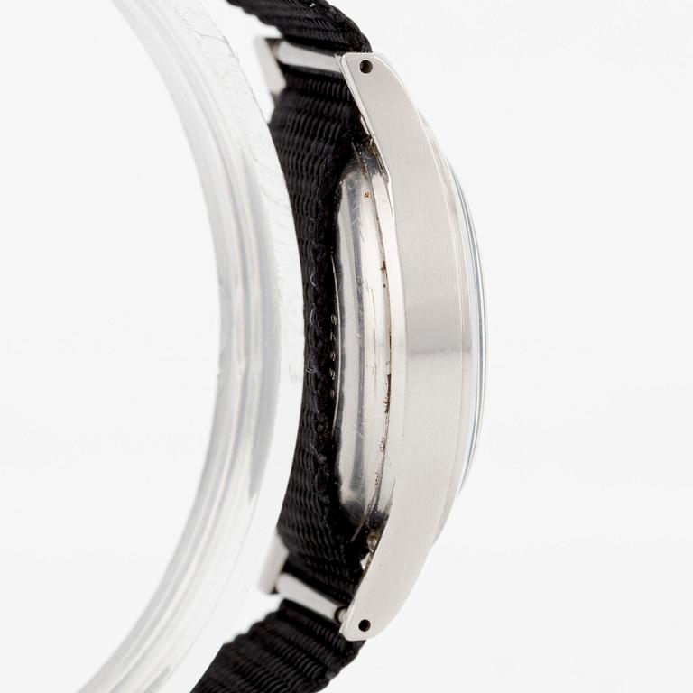 Perfecta, "Vatten-stötsäker", "Clamshell", chronograph, ca 1945.