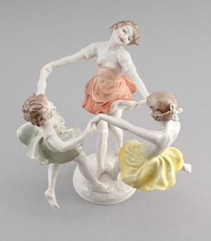 FIGURGRUPP, porslin, Karl Tutter, Hutschenreuther, 1900-talets mitt.