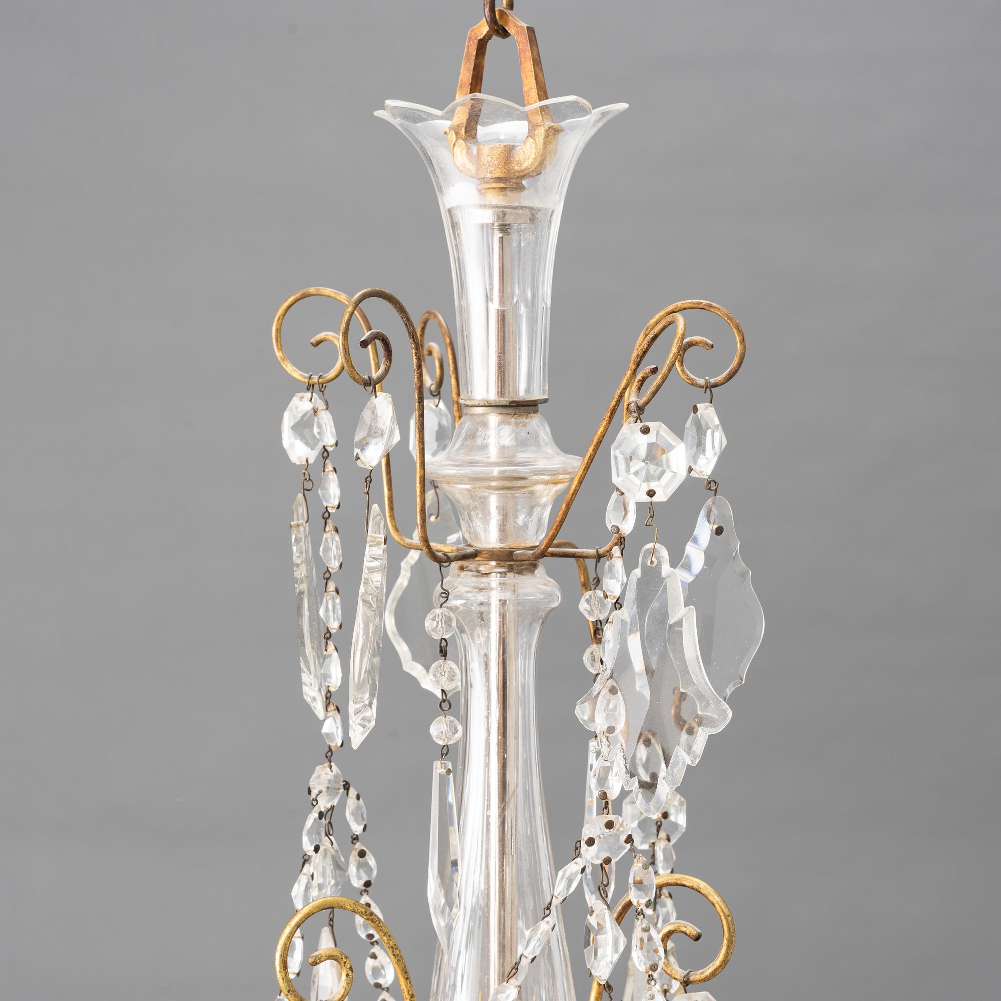 A chandelier, turn of the century 1900.