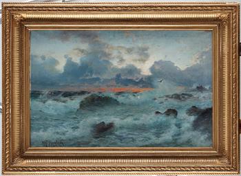 OLOF KRUMLINDE, olja på duk, sign o dat Paris 1882.