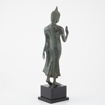 A bronze figure of buddha, Thailand, second half of the 2Oth Century.