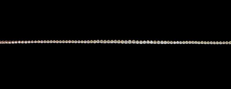 COLLIER, briljantslipade diamanter, tot. 14.70 ct.