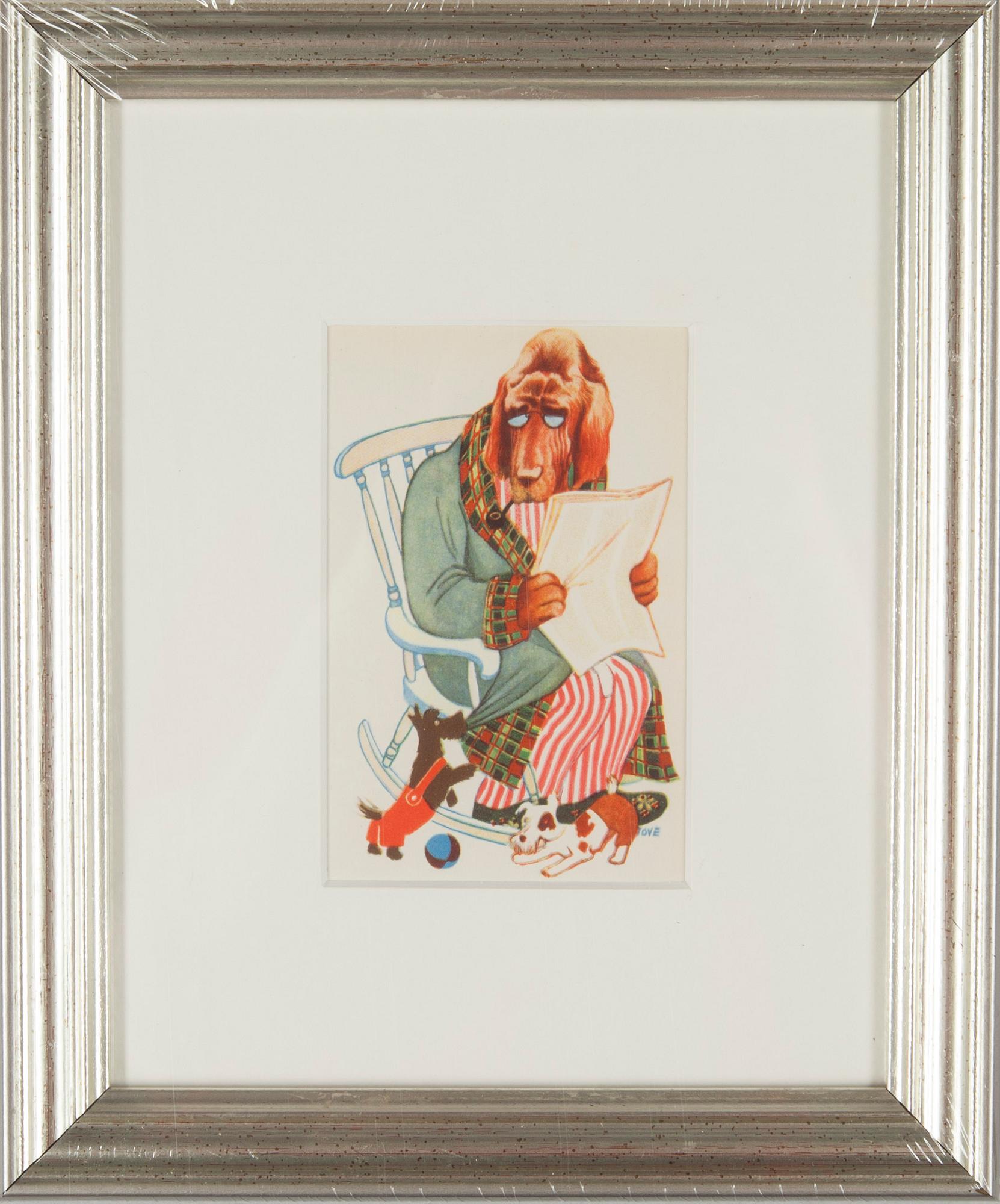 KONSTVYKORT, 7 st, efter Tove Jansson, signerade i trycket, Taidekorttikeskus 1940-tal.