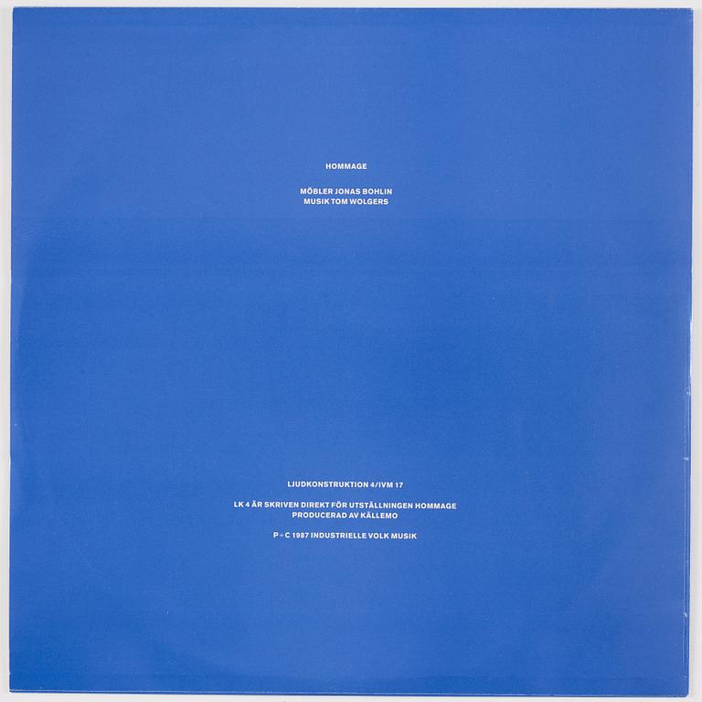 Tom Wolgers, "Sound Construction 4", ed. 500, an album for Jonas Bohlin's exhibition "Hommage", IVM – IVM 17, 1987.