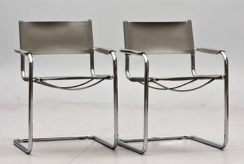 KARMSTOLAR, ett par, "MG 5/B", Matteo-Grassi, Centro Studi.