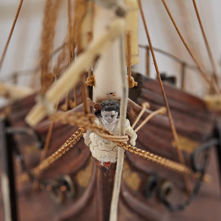 A late 1800's model ship.