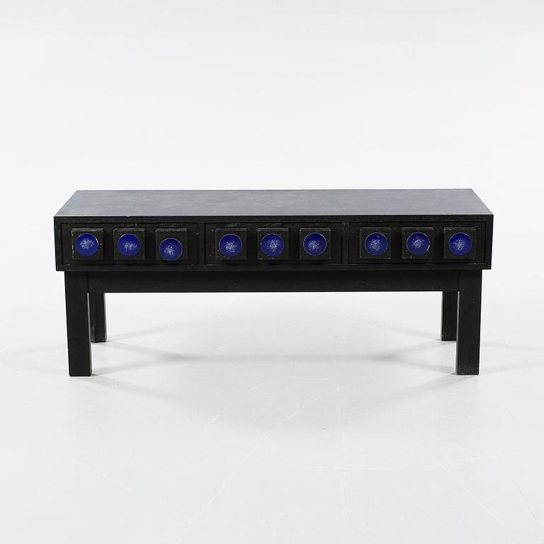 A mirror "GT 7090" and hall dresser "GT 6890", deisgned by Lars Göran Nilsson & Ewa Wrangel, Atelje Glas & Trä, ca 1965.