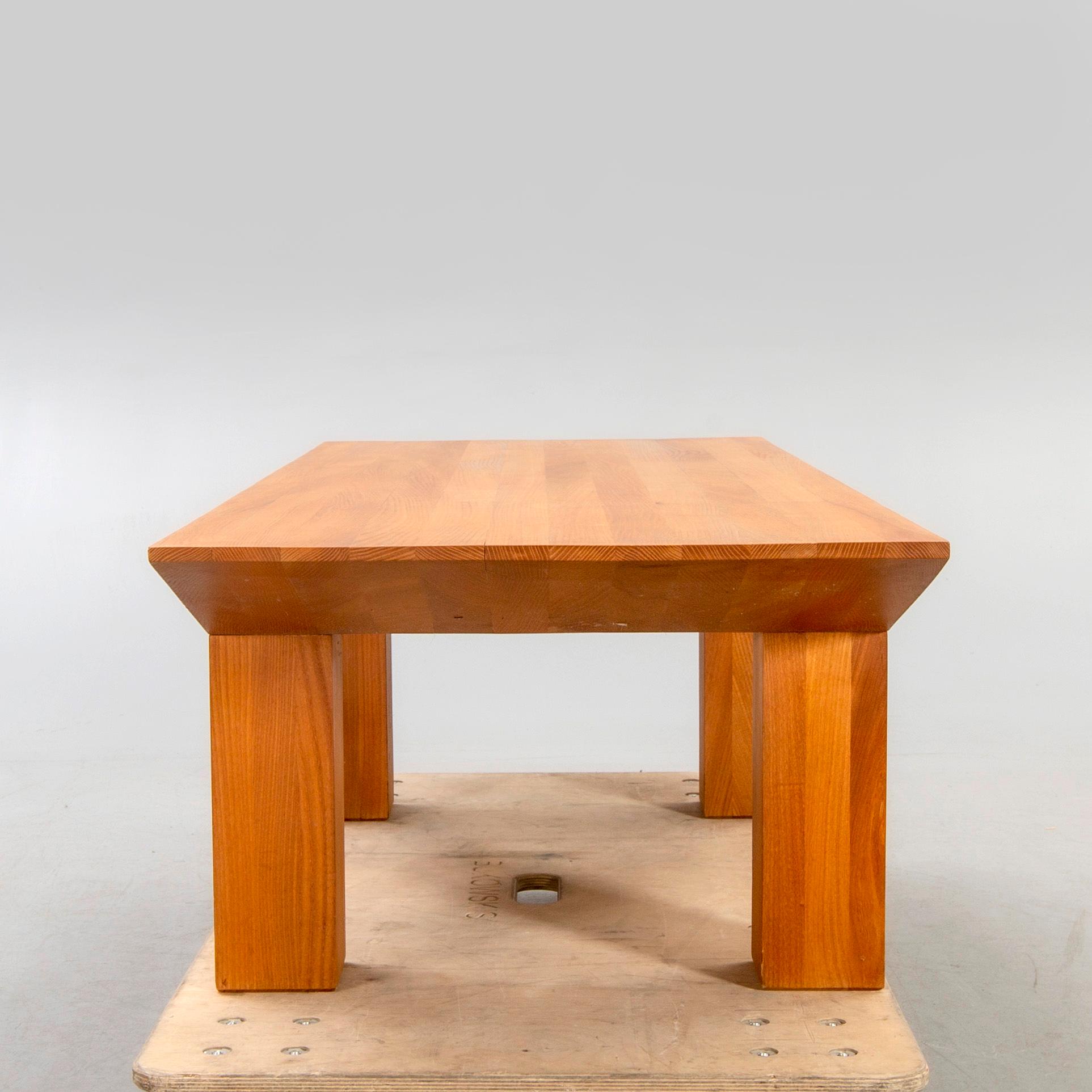 An oak Pagoda coffee table by L.E Gant, Malmö.