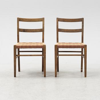 Axel Larsson, a pair of birch wood chairs, Svenska Möbelfabrikerna Bodafors, 1930's.