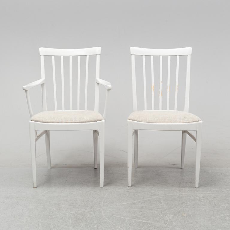 Carl Malmsten, a dining table and a set of six chairs, 'Herrgården' for Bodafors.