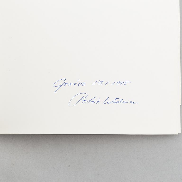 Three signed exhibition catalogues, peter Widman, Christo, César, different exhibitions, 1976-1994.