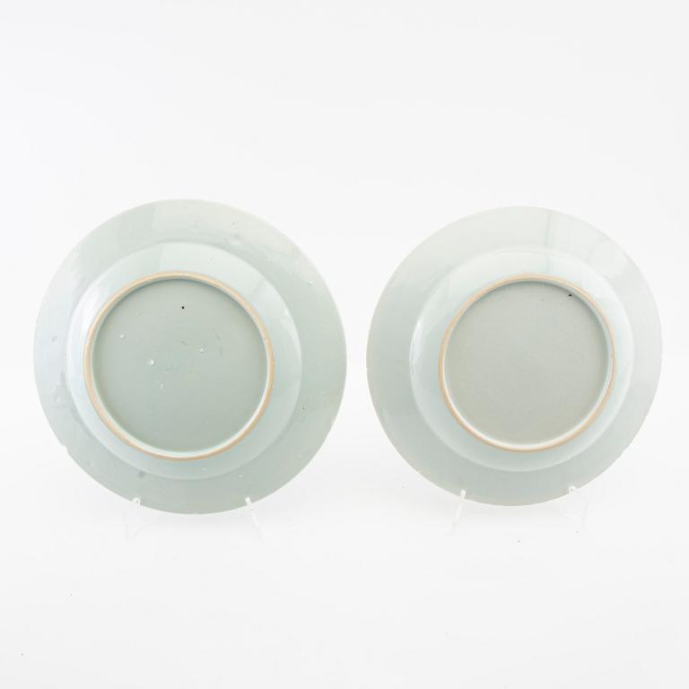 Plates 4 pcs China Qianlong (1736-95) porcelain.