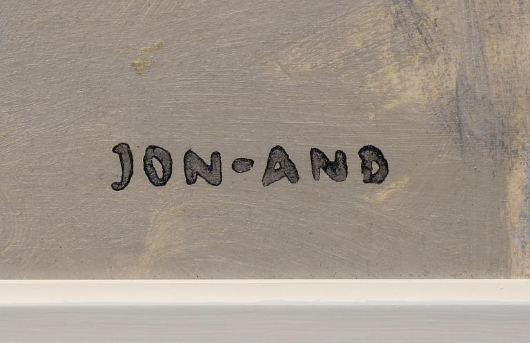 JOHN JON-AND, olja/blandteknik på pappannå, stämpelsignerad.