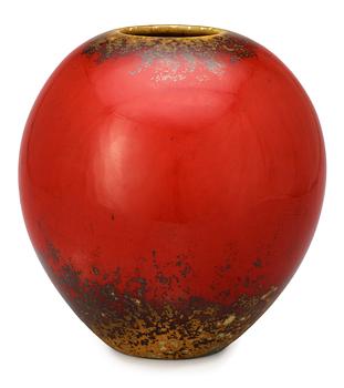 856. A Hans Hedberg faience vase, Biot, France.