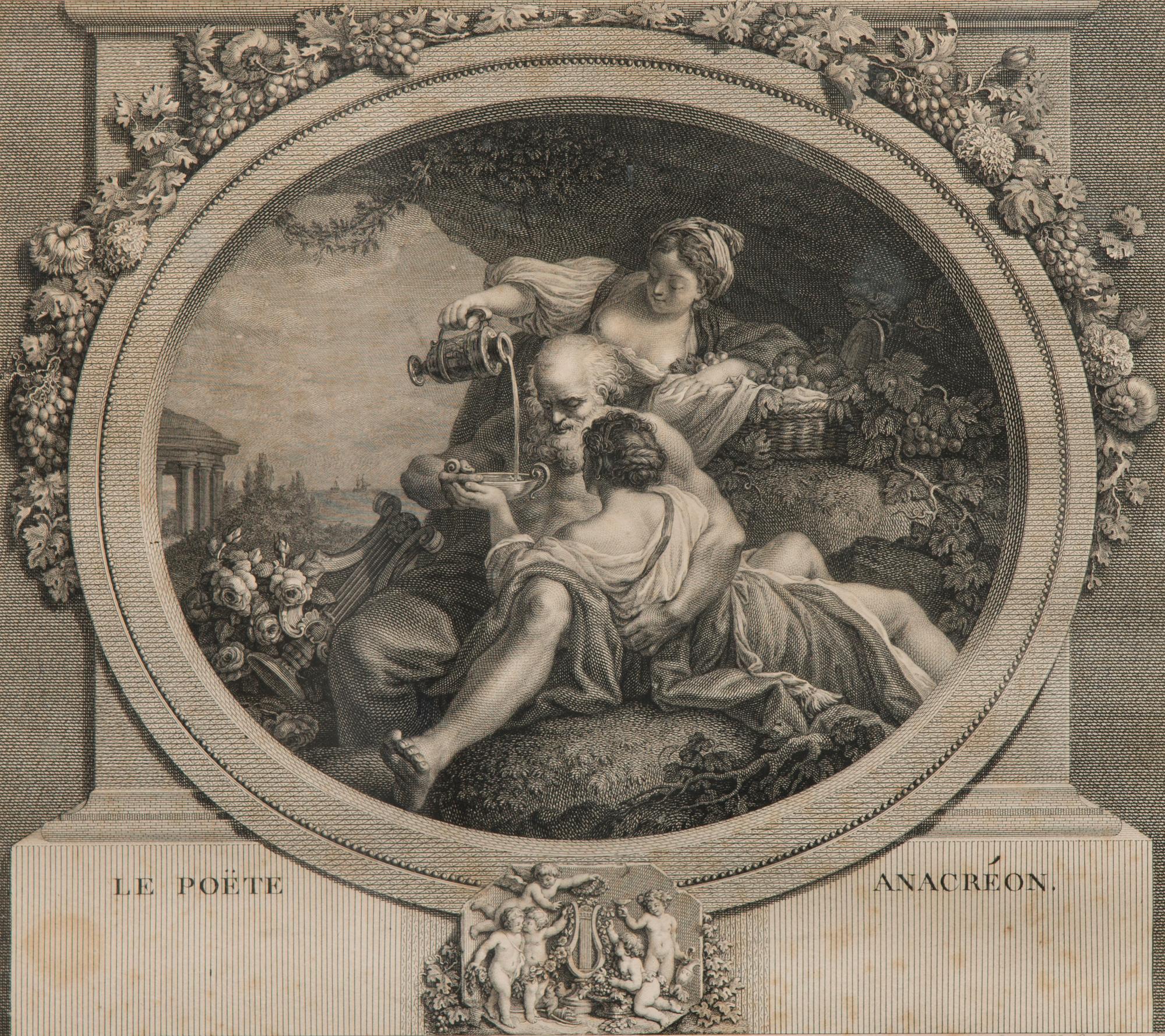 COPPER ENGRAVING, 18th century, engraved by Nicolas de Launay after orginal by Pierre Antoine Baudoin.