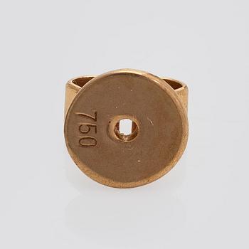 Earrings, cabochon cut rose quartz, diamonds, 18K gold, Italy.