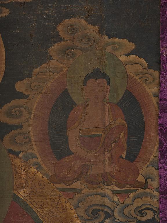 Thangka, Medicin Buddha, Tibet, sent 1900-tal.