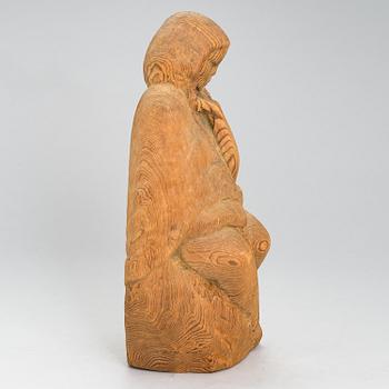 GUNNAR UOTILA, sculpture, wood, signed and dated -64.