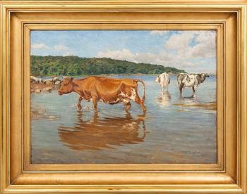 Carl Trägårdh, oil on canvas signed and dated Särö 1895.