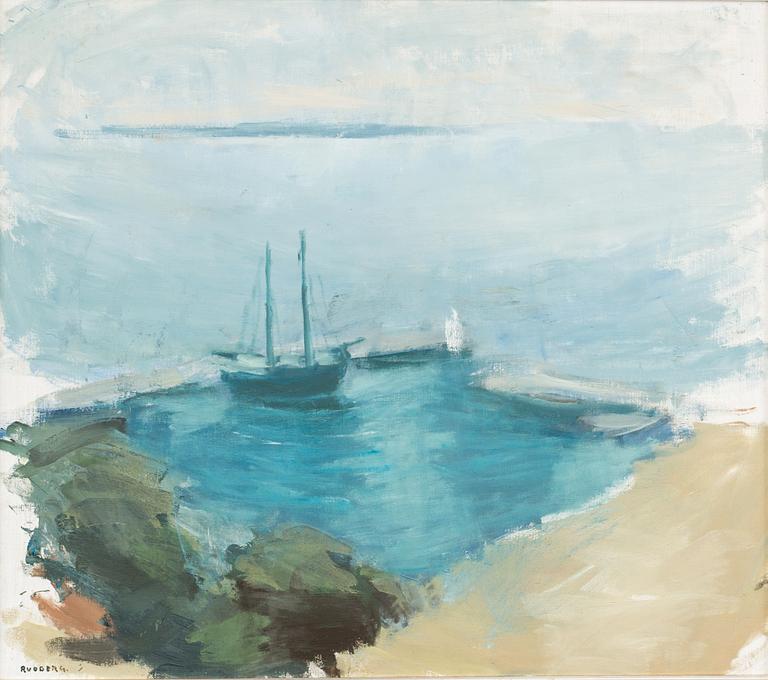 GUSTAV RUDBERG, olja på duk, signerad,