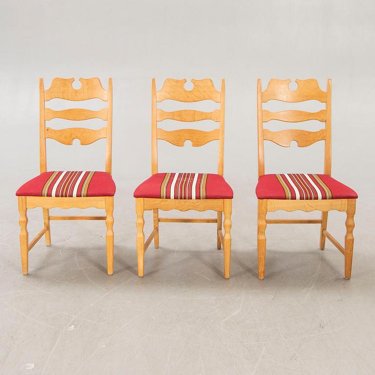 A Henning Kjaernulf, 1960s 7 pcs oak dining set, EG Möbler Danmark.