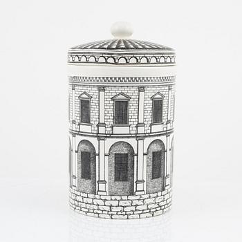 Piero Fornasetti, an earthenware covered jar, Milano, Italy.