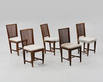 STOLAR, 5 st snarlika, sengustavianska, 1800-talets första del.