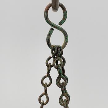 A CAST IRON  HANGING FLOWER POT, first half of the 20th century.