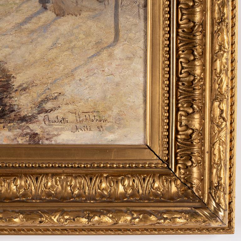Charlotte Wahlström, oil on canvas, signed and dated Arild -89.