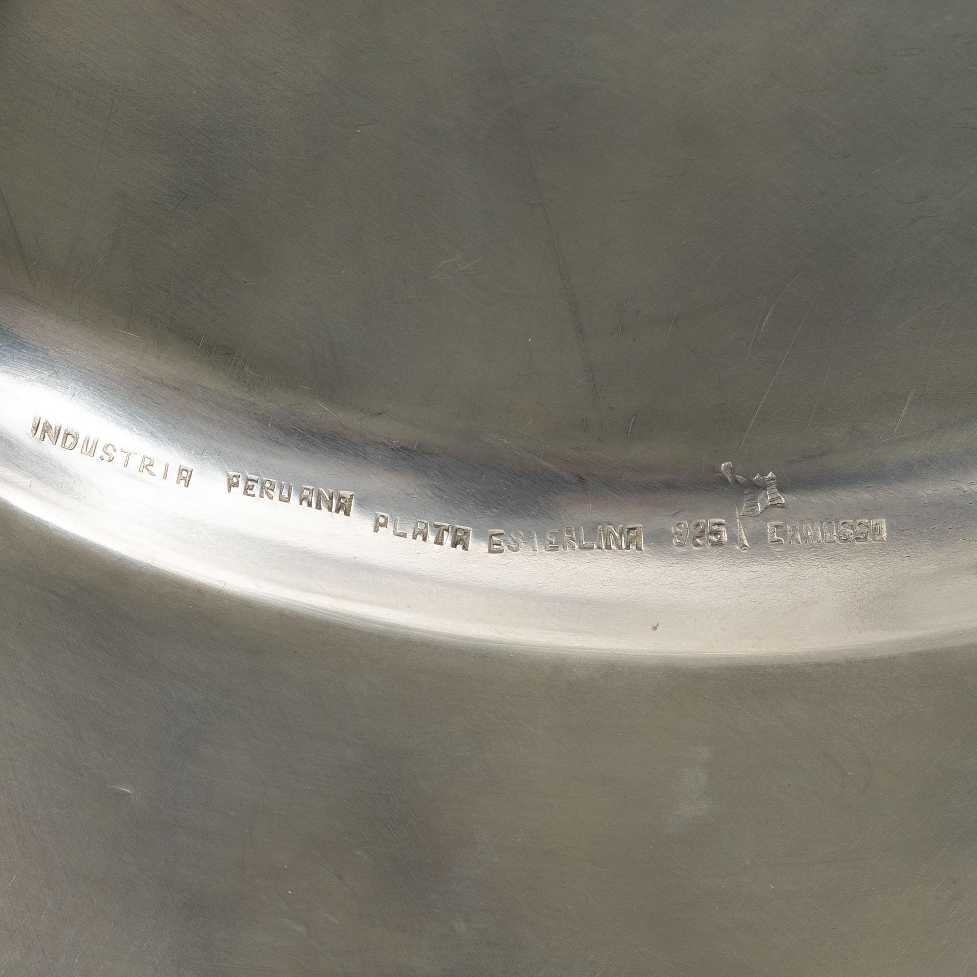 Plates, 11 pcs, sterling silver, Camusso, Peru, second half of the 20th Century.