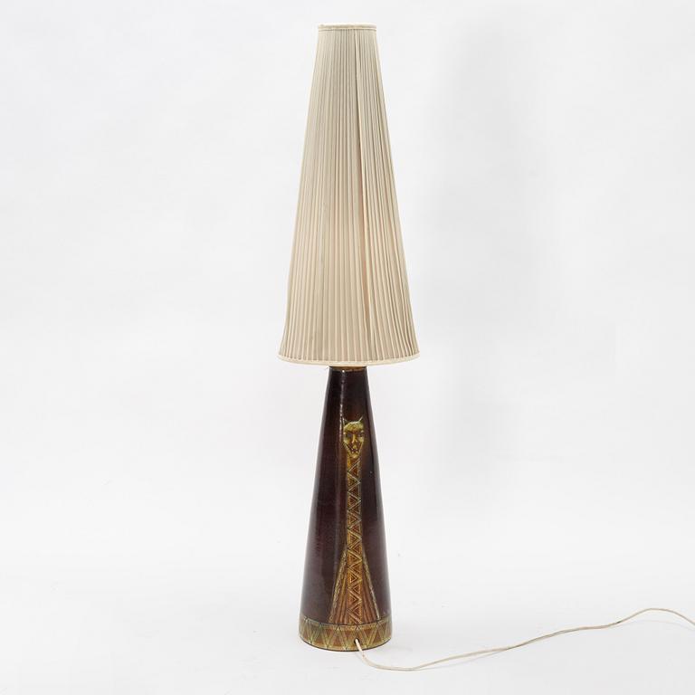 Bonnie Rehnqvist, a ceramic table lamp, Törngrens, Falkenberg, Sweden, 1950's.