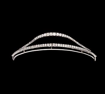 974. An antique cut diamond tiara, mid 19th century.