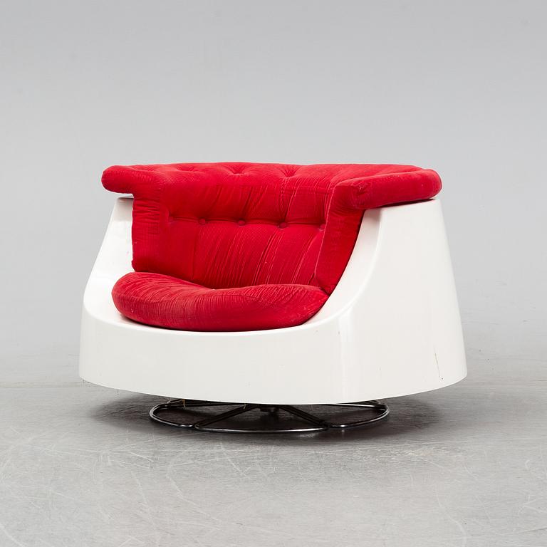 Gillis Lundgren, a 'Sirius' swivel base easy chair, IKEA, Sweden 1970s.