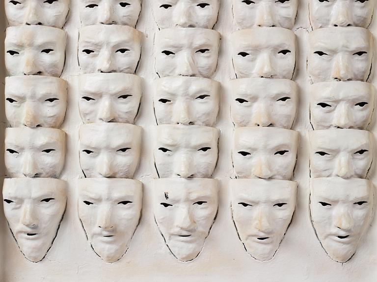 Albert Johansson, blandteknik och assemblage. Signerad och daterad 1970 a tergo.