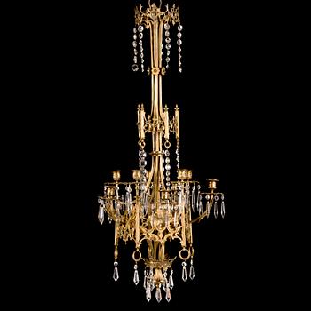 A late 19th century candle chandelier.