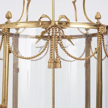 A Louis XVI four-light lantern, late 18th century.