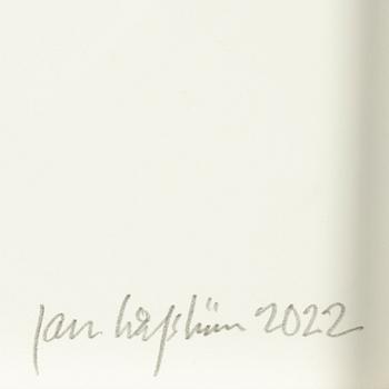 Jan Håfström, färgetsning, 2022, signerad AP.