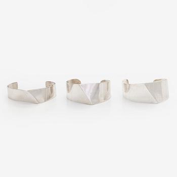 Pekka Piekäinen, armband, 3 st, silver, Platinoro, 1986-2007.