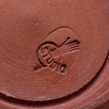 WILHELM KÅGE, fat och vas, "Farsta", Gustavsbergs studio 1950-tal.