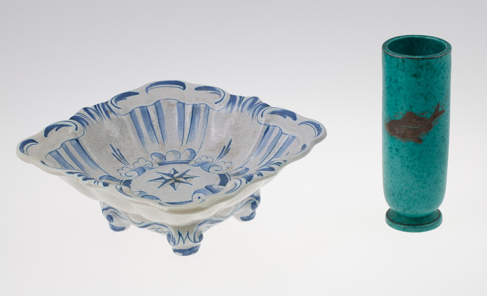 VAS SAMT SKÅL, keramik, Gustavsberg samt Bo Fajans.