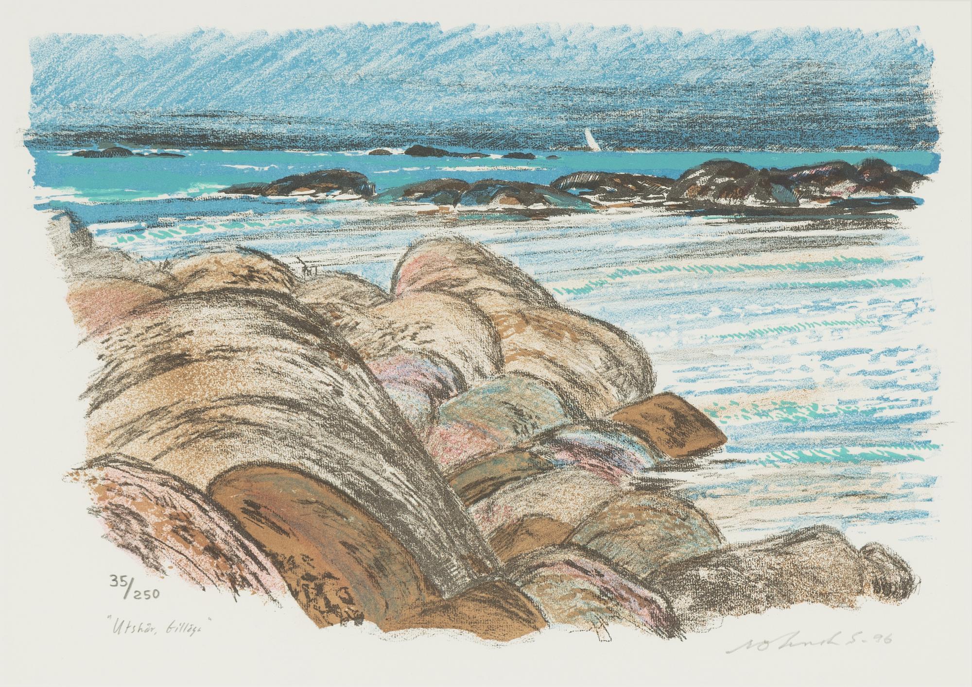 Roland Svensson, lithograph in colours, signed 35/250.